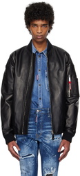 Dsquared2 Black Cypress Leather Jacket