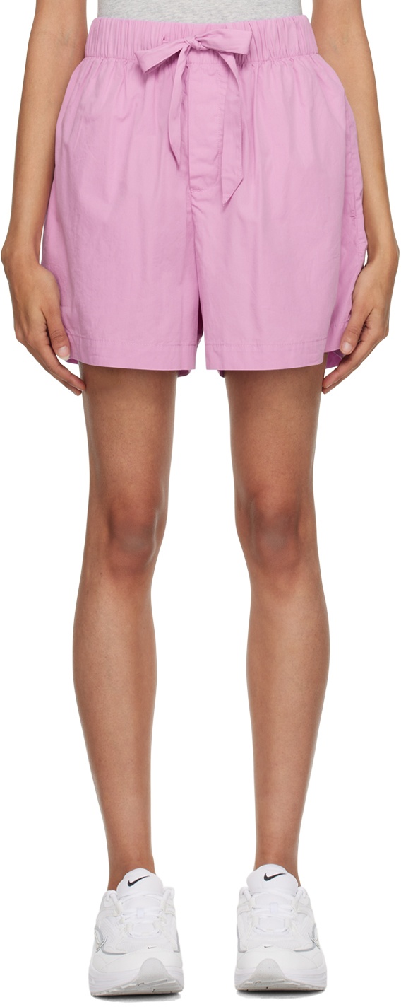 Tekla Pink Drawstring Pyjama Shorts Tekla Fabrics
