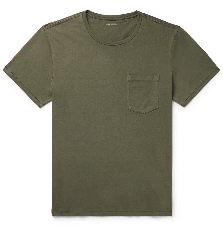 Photo: Club Monaco - Williams Slim-Fit Cotton-Jersey T-Shirt - Army green