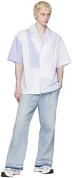 Feng Chen Wang White Patchwork Shirt