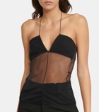 Nensi Dojaka Halterneck mesh top