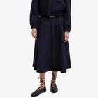 Peachy Den Women's Deba Wool Midi Skirt in Midnight
