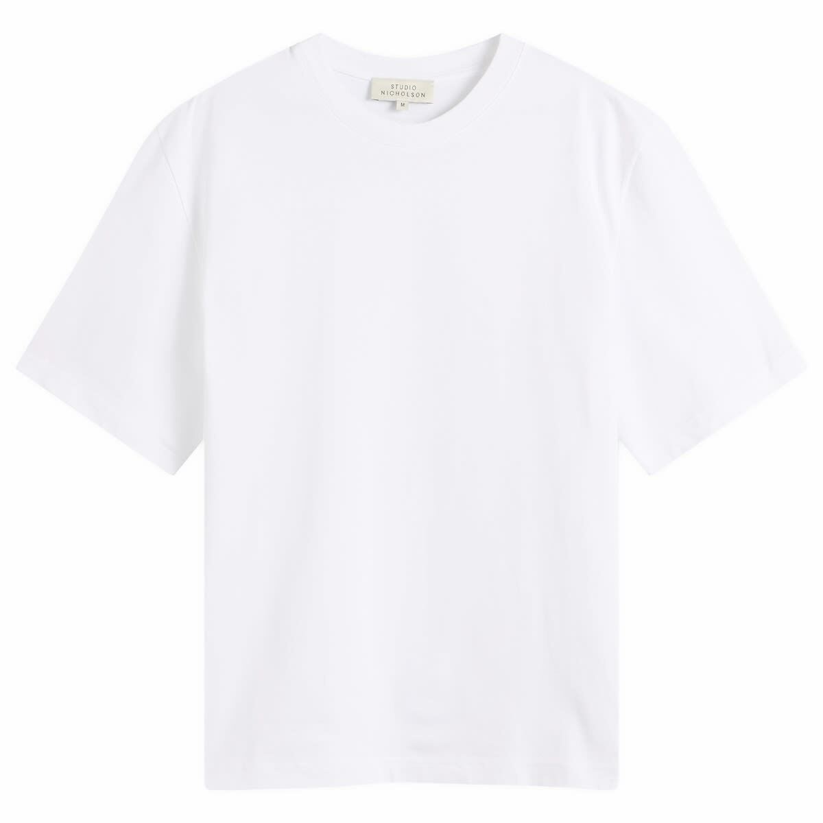 Studio Nicholson Men's Lay Boxy Fit T-Shirt in Optic White