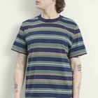 Armor-Lux Men's Multi Stripe T-Shirt in Marine Deep/Ivy/Treehouse /