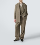 Giorgio Armani Cotton and wool-blend straight pants