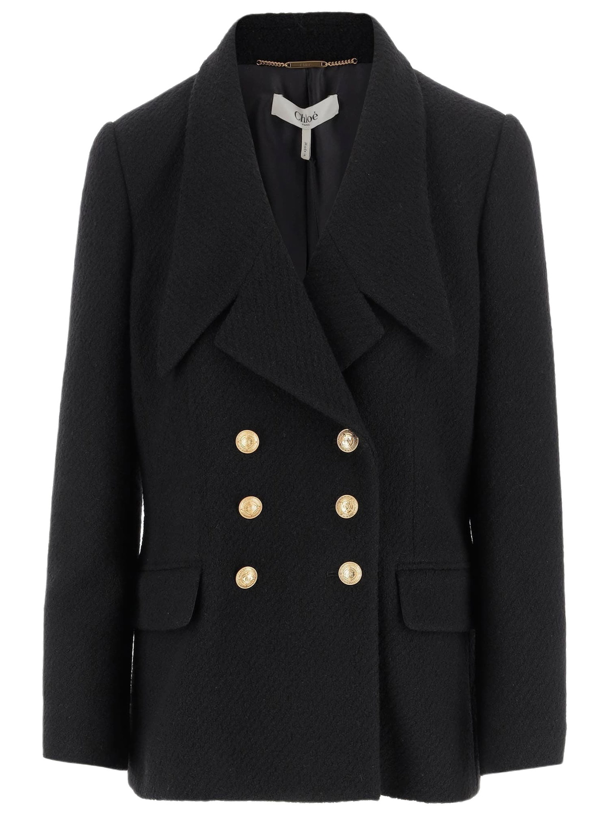 ジャケット CHLOE Embroidered Wool Blazer Chloé Tailored Jacket In Wool Grain De Poudre in Nut | Chloé US