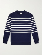 Noah - Striped Cotton-Jersey T-Shirt - Blue
