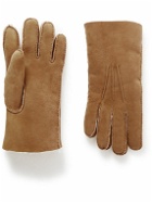 Loro Piana - Shearling Gloves - Brown