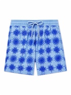 Vilebrequin - Moorea Slim-Fit Mid-Length Flocked Recycled Swim Shorts - Blue