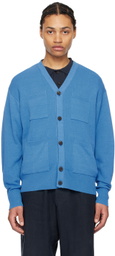 DOCUMENT Blue Patch Pocket Cardigan