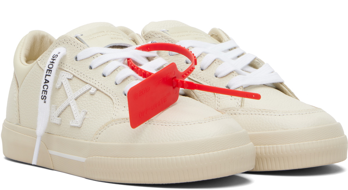 Off-White Beige Vulcanized Low Sneakers