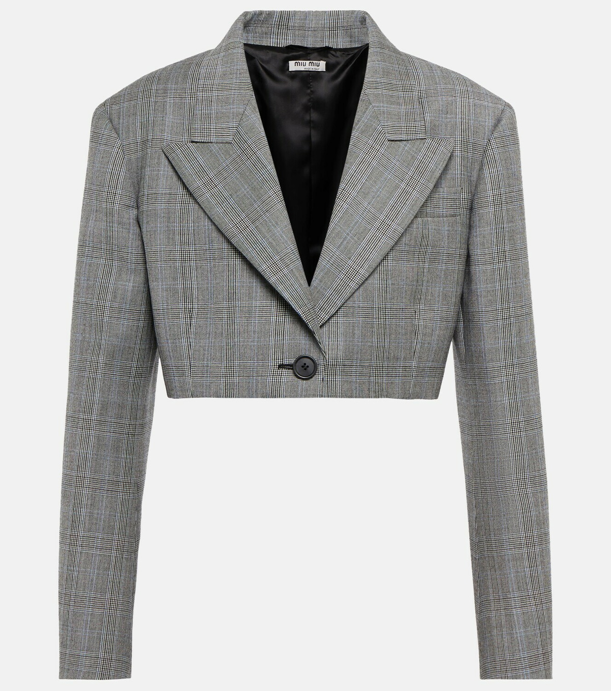 Miu Miu Cropped virgin wool blazer Miu Miu