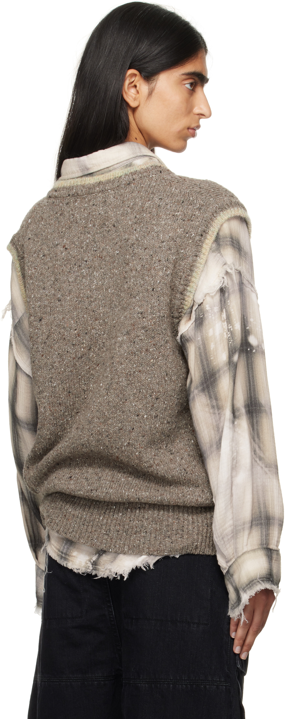 ERL Gray 'ERL' Knit Vest