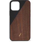 NATIVE UNION - Clic Wooden TPU-Trimmed Walnut iPhone 12 Case - Black