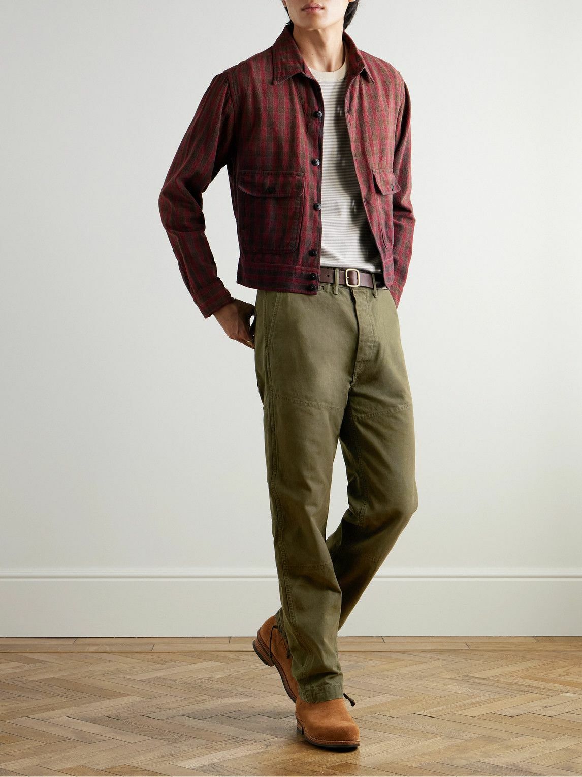 RRL - Curtiss Straight-Leg Cotton-Canvas Trousers - Green RRL