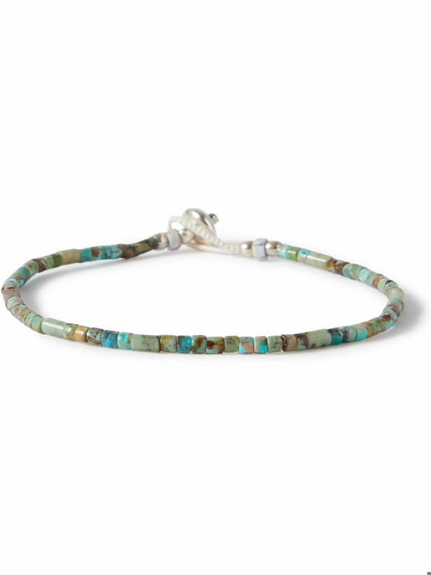 Photo: Mikia - Turquoise and Silver Beaded Bracelet - Green