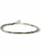 Mikia - Turquoise and Silver Beaded Bracelet - Green