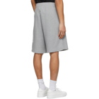 Givenchy Grey Logo Latex Band Shorts