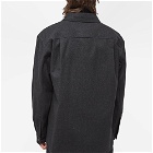 Margaret Howell Men's Flap Pocket Wool Overshirt in Charcoal