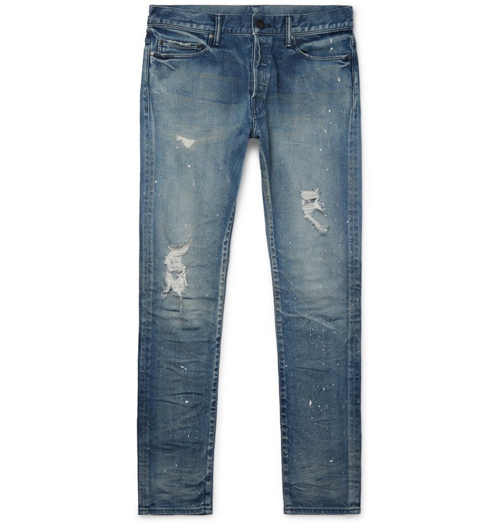 Photo: John Elliott - The Cast 2 Slim-Fit Distressed Denim Jeans - Blue