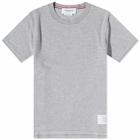 Thom Browne Men's Pinstripe Micro Waffle T-Shirt in Light Grey