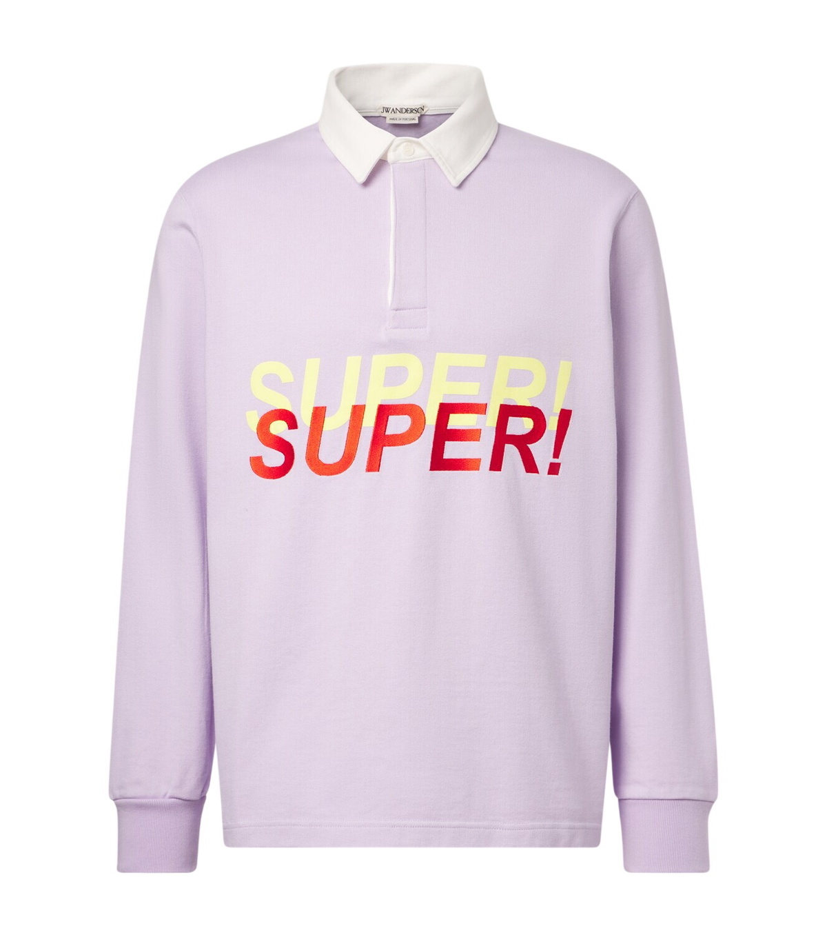 JW Anderson Red Oversized Long Sleeve Polo JW Anderson