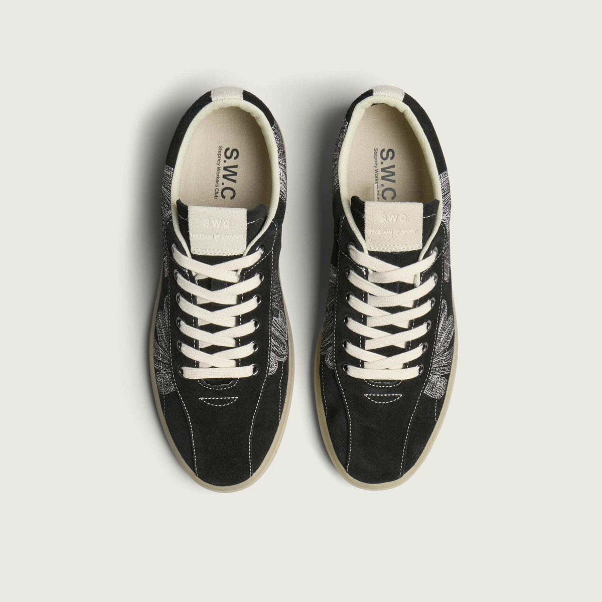 Stepney Workers Club Men's Surma Shroomhands Sneaker in Black Repair