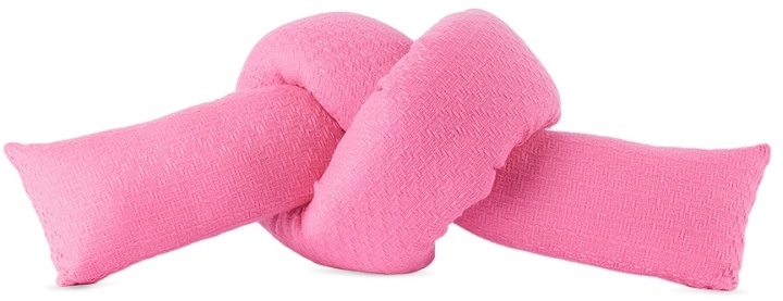 Photo: JIU JIE SSENSE Exclusive Pink Baby Knot Cushion
