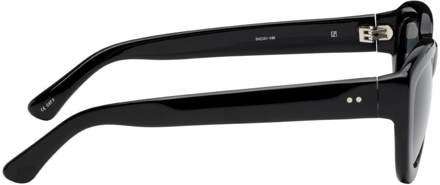 Dries Van Noten Black Linda Farrow Edition Round Sunglasses