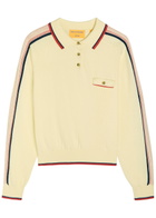 Guest In Residence Relay Cotton and Cashmere-blend Polo Jumper Yellow