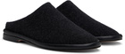Lauren Manoogian Black Brushed Mules