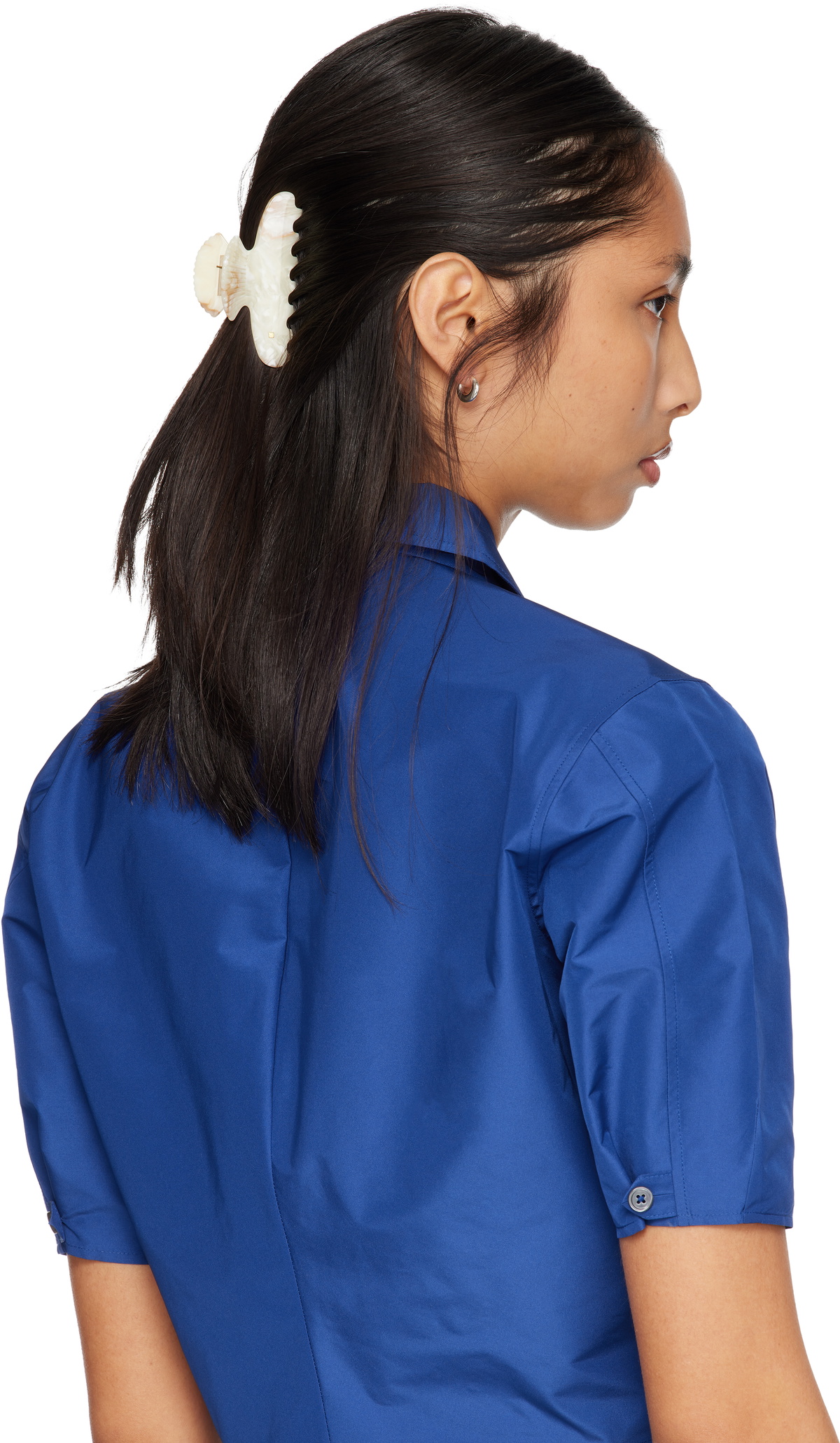 Sophie Buhai White Small Fan Shell Claw Hair Clip