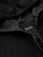 Zegna - Stretch-Cotton Jersey Zip-Up Hoodie - Black