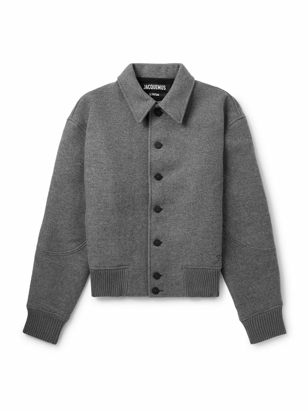 Photo: Jacquemus - Feltro Wool-Felt Bomber Jacket - Gray
