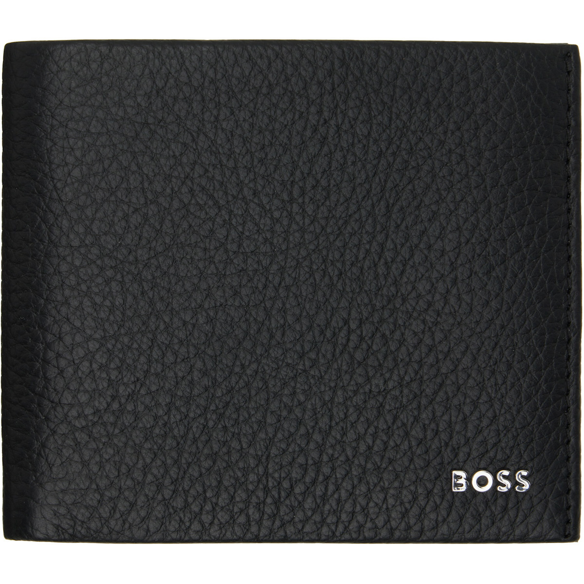 BOSS Black Logo Lettering Grained-Leather Wallet