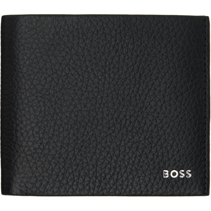 Photo: BOSS Black Logo Lettering Grained-Leather Wallet