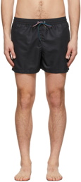 PS by Paul Smith Black Zebra Logo Swim Shorts