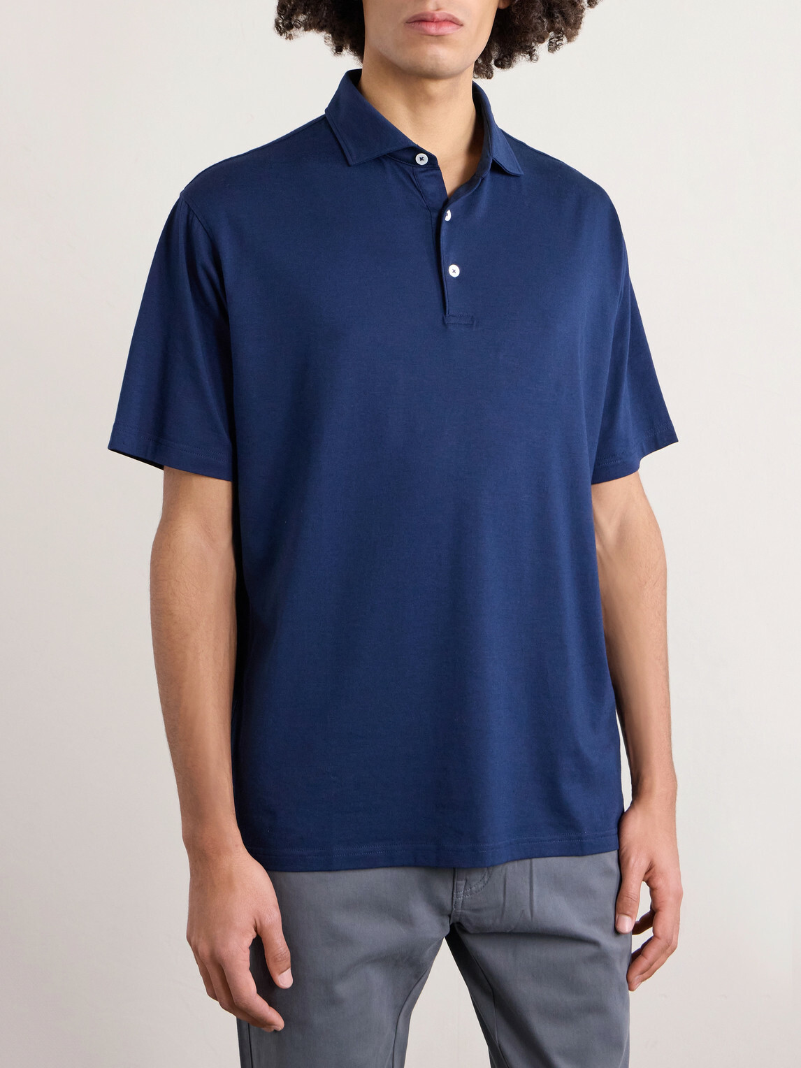 Peter Millar - Excursionist Stretch-Cotton and Modal-Blend Polo Shirt - Blue