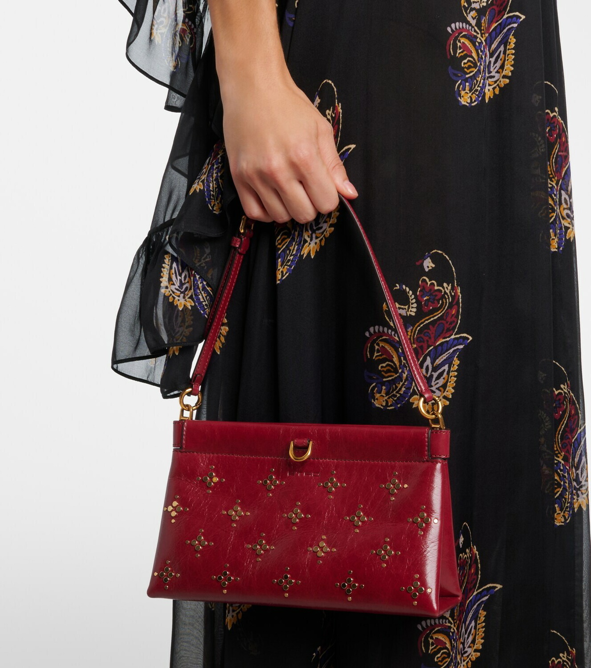Etro Talk studded leather shoulder bag