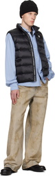 AAPE by A Bathing Ape Black 'AAPENOW' Moonface Logo Puffer Down Vest