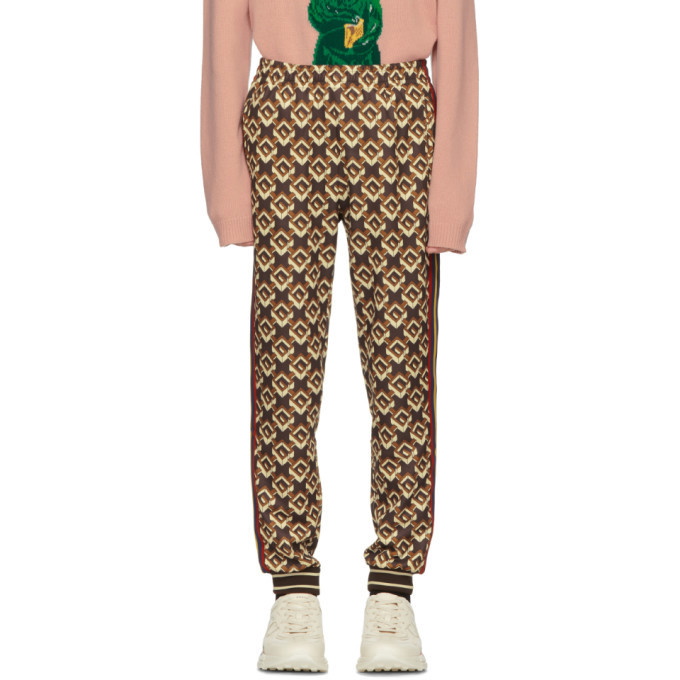 Photo: Gucci Brown Isometric G Lounge Pants