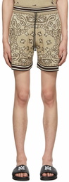 AMIRI Tan Bandana Shorts