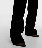 Saint Laurent - Cupro velvet high-rise straight pants