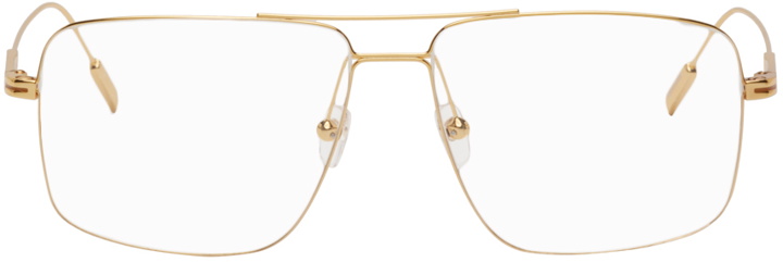 Photo: ZEGNA Gold Square Glasses