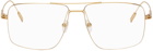 ZEGNA Gold Square Glasses