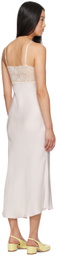 GUIZIO Pink Nova Slip Midi Dress