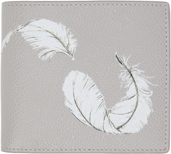 Photo: Thom Browne Gray Feather 3D Print Billfold Wallet