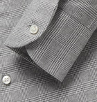 Loro Piana - Slim-Fit Prince Of Wales Checked Brushed-Cotton Shirt - Gray