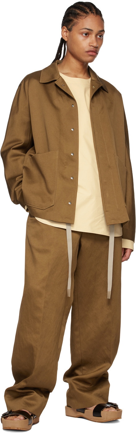 Ermenegildo Zegna Couture SSENSE Exclusive Brown Cotton Jacket