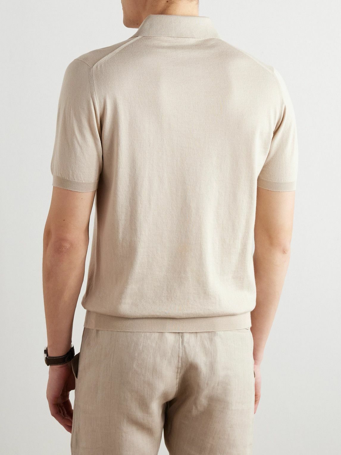 Kiton - Cotton Polo Shirt - Neutrals